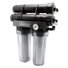 Ideal H2O Premium 3 Stage RO System w/ Coconut Carbon Pre Filter + PSI Gauge - 200 GPD