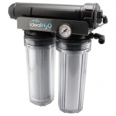 Ideal H2O Premium 3 Stage RO System w/ Upgraded Catalytic Carbon Pre Filter + PSI Gauge - 100 GPD