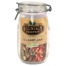 Harvest Keeper Glass Storage Jar w/ Metal Clamp Lid -  48 oz